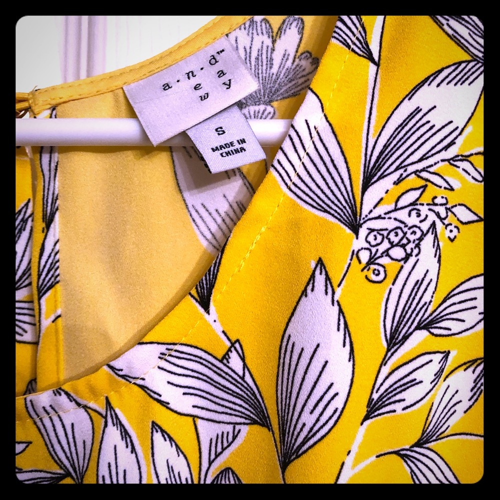 A new day yellow gold floral dress